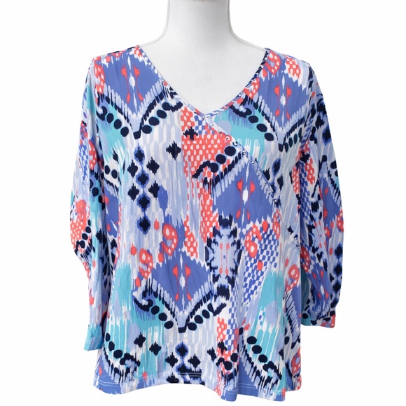 Ruby Rd. Tops - RUBY RD. Colorful Geometric Print Top Shirt XL